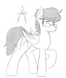 Size: 525x619 | Tagged: source needed, safe, artist:reiduran, oc, oc only, pegasus, pony, glasses, solo