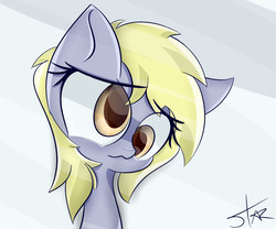 Size: 1200x1000 | Tagged: safe, artist:starmaster, derpy hooves, pegasus, pony, g4, cute, female, mare, signature, solo