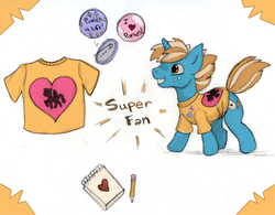 Size: 900x702 | Tagged: safe, artist:jaimie whitbread, design a my little pony contest, male, solo, stallion, super fan