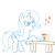 Size: 1024x1024 | Tagged: safe, artist:solarfm, trixie, pony, unicorn, g4, d20, d4, d6, d8, dice, dungeons and dragons, female, glowing horn, hooves on the table, horn, magic, magic aura, mare, ogres and oubliettes, simple background, solo, table, tabletop game, telekinesis, white background