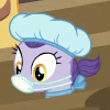 Size: 100x100 | Tagged: safe, screencap, pony, g4, where the apple lies, cropped, female, hair net, mare, mask, solo, surgical mask, unnamed character, unnamed pony