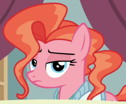 Size: 594x490 | Tagged: safe, screencap, peachy plume, earth pony, pony, g4, where the apple lies, cropped, female, mare, solo