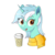 Size: 2048x2048 | Tagged: safe, artist:negasun, lyra heartstrings, pony, unicorn, g4, bust, clothes, cup, drink, female, high res, mare, portrait, scarf, simple background, smiling, soda can, solo, transparent background