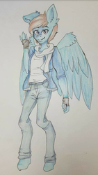Size: 720x1280 | Tagged: safe, oc, oc only, oc:max arfel, anthro, clothes, commission, solo, traditional art