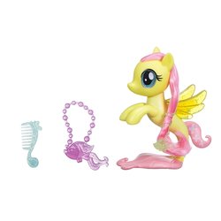 Size: 1500x1500 | Tagged: safe, fluttershy, seapony (g4), g4, my little pony: the movie, brushable, comb, female, irl, photo, seaponified, seapony fluttershy, simple background, solo, species swap, toy, white background