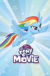 Size: 640x960 | Tagged: safe, rainbow dash, g4, my little pony: the movie, official, female, my little pony logo, phone wallpaper, solo, wallpaper