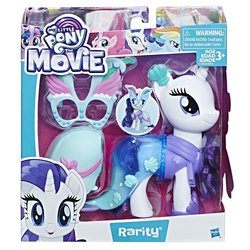 Size: 1500x1500 | Tagged: safe, rarity, pony, g4, my little pony: the movie, official, box, clothes, dress, fashion style, irl, mask, photo, simple background, toy, white background