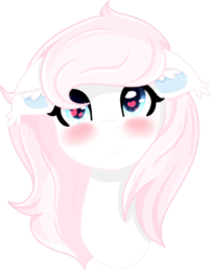 Size: 500x641 | Tagged: safe, artist:pastel-pony-princess, oc, oc only, oc:sylphie, bat pony, pony, bat pony oc, blushing, bust, female, heart eyes, mare, simple background, solo, transparent background, wingding eyes