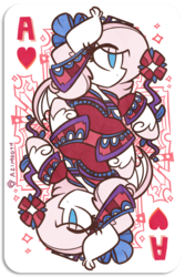 Size: 400x600 | Tagged: safe, artist:azimooth, oc, oc only, oc:sylphie, bat pony, playing card