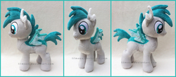 Size: 1696x742 | Tagged: safe, artist:lilmoon, oc, oc only, oc:bug byte, changepony, irl, male, photo, plushie, solo