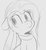 Size: 426x463 | Tagged: safe, artist:tre, fluttershy, pony, g4, bust, choker, chokershy, doodle, female, floppy ears, grayscale, looking away, looking back, looking sideways, mare, monochrome, nervous, sketch, solo, sweat