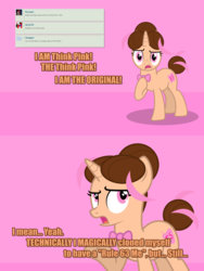 Size: 3000x4000 | Tagged: safe, artist:estories, oc, oc only, oc:pink rose, oc:think pink, pony, unicorn, g4, ask, deviantart, female, high res, mare, rule 63, solo