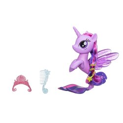 Size: 1500x1500 | Tagged: safe, twilight sparkle, alicorn, seapony (g4), g4, my little pony: the movie, brushable, comb, female, irl, photo, seaponified, seapony twilight, simple background, solo, species swap, toy, twilight sparkle (alicorn), white background