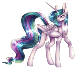 Size: 3449x3153 | Tagged: safe, artist:zen-ex, princess celestia, alicorn, pony, g4, chest fluff, female, high res, mare, simple background, solo, transparent background