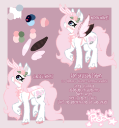 Size: 2060x2200 | Tagged: safe, artist:pastel-pony-princess, oc, oc only, oc:fae bellblossom, original species, pony, cute, female, heart eyes, high res, mare, reference sheet, solo, unshorn fetlocks, wingding eyes