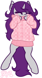 Size: 698x1305 | Tagged: safe, artist:pastel-pony-princess, oc, oc only, oc:wicked silly, bipedal, clothes, cute, simple background, solo, sweater, transparent background, unmoving plaid