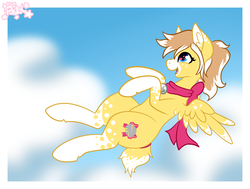 Size: 1980x1500 | Tagged: safe, artist:pastel-pony-princess, oc, oc only, oc:belle melody, pegasus, pony, cute, flying, solo