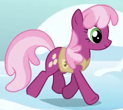 Size: 246x220 | Tagged: safe, screencap, cheerilee, earth pony, pony, g4, winter wrap up, animal team, clothes, cropped, female, mare, outfit catalog, solo, vest, winter wrap up vest