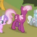 Size: 75x75 | Tagged: safe, screencap, cheerilee, diamond tiara, silver spoon, g4, the return of harmony, animation error, cropped, faceless cheerilee, faceless ponies, faceless pony, no face, picture for breezies
