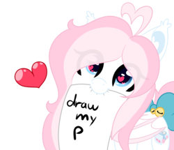 Size: 2000x1717 | Tagged: safe, artist:pastel-pony-princess, oc, oc only, oc:sylphie, bat pony, bat pony oc, cute, draw my p, heart, heart eyes, mouth hold, simple background, solo, transparent background, wingding eyes
