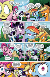 Size: 663x1020 | Tagged: safe, artist:andypriceart, idw, official comic, applejack, fluttershy, pinkie pie, rainbow dash, rarity, twilight sparkle, g4, the return of queen chrysalis, spoiler:comic, advertisement, faic, idw advertisement, mane six, rainbow dash is best facemaker