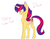 Size: 2832x2200 | Tagged: safe, artist:darkness1014, oc, oc only, oc:dawn, high res, magical lesbian spawn, next generation, offspring, parent:sunset shimmer, parent:twilight sparkle, parents:sunsetsparkle, simple background