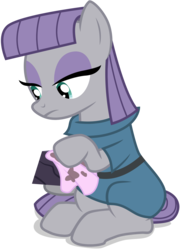Size: 2625x3650 | Tagged: safe, artist:tomfraggle, maud pie, pony, g4, cleaning, female, high res, rock, simple background, solo, transparent background, vector