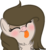 Size: 346x376 | Tagged: safe, artist:thatonefluffs, oc, oc only, pony, :p, bust, chest fluff, eyes closed, female, mare, portrait, silly, silly pony, simple background, solo, tongue out, transparent background