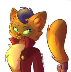 Size: 854x856 | Tagged: safe, artist:littlebluesaviour, capper dapperpaws, abyssinian, cat, anthro, g4, my little pony: the movie, chest fluff, male, simple background, smiling, solo, transparent background