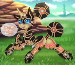 Size: 1500x1297 | Tagged: safe, artist:vavacung, pony, robot, robot pony, butt, female, i can't believe it's not badumsquish, master cycle zero, plot, ponified, the legend of zelda, the legend of zelda: breath of the wild