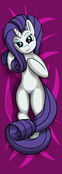 Size: 2000x5600 | Tagged: safe, alternate version, artist:stasyan1902, rarity, pony, g4, body pillow, body pillow design, eyeshadow, female, looking at you, makeup, solo