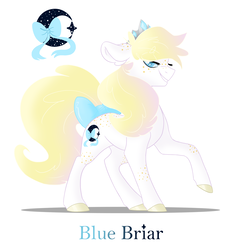Size: 1600x1684 | Tagged: safe, artist:torusthescribe, oc, oc only, oc:blue briar, earth pony, pony, bow, crown, female, jewelry, mare, offspring, one eye closed, parent:applejack, parent:prince blueblood, parents:bluejack, regalia, solo, tail bow, wink