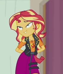 Size: 444x522 | Tagged: safe, screencap, sunset shimmer, constructive criticism, equestria girls, g4, my little pony equestria girls: better together, context is for the weak, cropped, cute, female, geode of empathy, hips, shimmerbetes, solo