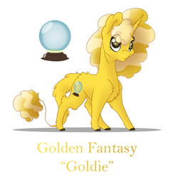 Size: 1024x1018 | Tagged: safe, artist:torusthescribe, oc, oc only, oc:golden fantasy, pony, unicorn, female, mare, offspring, parent:pinkie pie, parent:pokey pierce, parents:pokeypie, solo