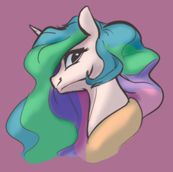 Size: 3956x3927 | Tagged: safe, artist:nadnerbd, princess celestia, alicorn, pony, g4, female, high res, mare, peytral, simple background, slender, smiling, solo, sternocleidomastoid, thin