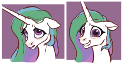 Size: 10504x5483 | Tagged: safe, artist:nadnerbd, princess celestia, alicorn, pony, g4, absurd resolution, blushing, cute, cutelestia, female, floppy ears, frown, grin, looking at you, mare, missing accessory, nervous, nervous smile, sad, slender, smiling, solo, squee, sternocleidomastoid, thin