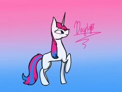 Size: 2048x1536 | Tagged: dead source, safe, artist:chica829, oc, oc only, oc:daylight dream, pony, unicorn, gradient background
