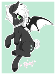 Size: 540x722 | Tagged: safe, artist:pastel-pony-princess, oc, oc only, bat pony, cute, simple background, solo