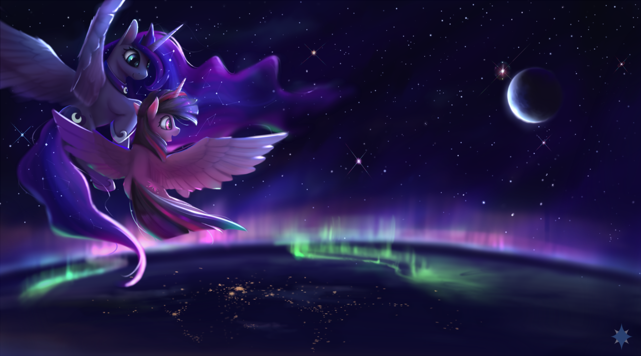 Princess Luna and Twilight Sparkle
