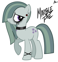 Size: 5510x5896 | Tagged: safe, artist:aer0 zer0, edit, vector edit, marble pie, earth pony, pony, g4, absurd resolution, bracelet, choker, dripping makeup, ear piercing, earring, emarble pie, emo, eyeliner, eyeshadow, female, frown, hair over one eye, jewelry, makeup, mare, piercing, raised hoof, simple background, solo, vector, white background