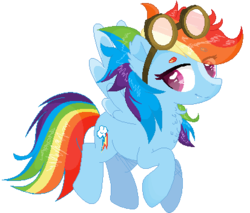 Size: 413x352 | Tagged: safe, artist:xmelodyskyx, rainbow dash, pegasus, pony, g4, female, goggles, mare, simple background, solo, transparent background
