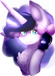 Size: 997x1375 | Tagged: safe, artist:6-fingers-lover, oc, oc only, oc:purple palette, pony, unicorn, bust, female, mare, portrait, simple background, solo, transparent background