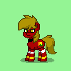 Size: 240x240 | Tagged: safe, oc, oc only, oc:stone spirit, earth pony, pony, pony town, cutie mark, male, nature, pixel art, serious, serious face, sprite, stallion, stoic, tribal, yellow eyes