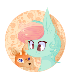 Size: 3754x4006 | Tagged: safe, artist:wintersnowy, oc, oc only, deer, earth pony, pony, digital art, simple background, transparent background