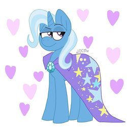 Size: 640x640 | Tagged: safe, artist:thesoupstore, trixie, pony, unicorn, g4, heart, smiling