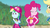 Size: 1920x1080 | Tagged: safe, screencap, applejack, pinkie pie, rainbow dash, equestria girls, equestria girls specials, g4, my little pony equestria girls: better together, my little pony equestria girls: forgotten friendship, cap, clothes, crossed arms, female, geode of sugar bombs, geode of super speed, hat, magical geodes, shorts, swimsuit