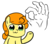 Size: 326x285 | Tagged: safe, edit, carrot top, golden harvest, pony, g4, :3, bkub, emoji, female, honeycomb chatka, ok hand sign, simple background, solo, top, transparent background, 👌