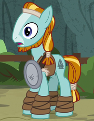 Size: 500x640 | Tagged: safe, screencap, rockhoof, pony, campfire tales, g4, cropped, male, mighty helm, solo