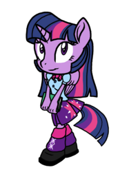 Size: 1024x1371 | Tagged: safe, artist:eeveewhite97, twilight sparkle, alicorn, anthro, g4, clothes, equestria girls outfit, sonic the hedgehog (series), sonicified, twilight sparkle (alicorn)