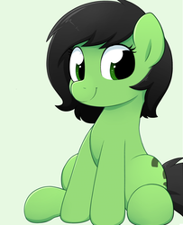 Size: 2437x3000 | Tagged: safe, artist:moozua, oc, oc only, oc:filly anon, earth pony, pony, cute, female, filly, high res, looking at you, sitting, smiling, solo